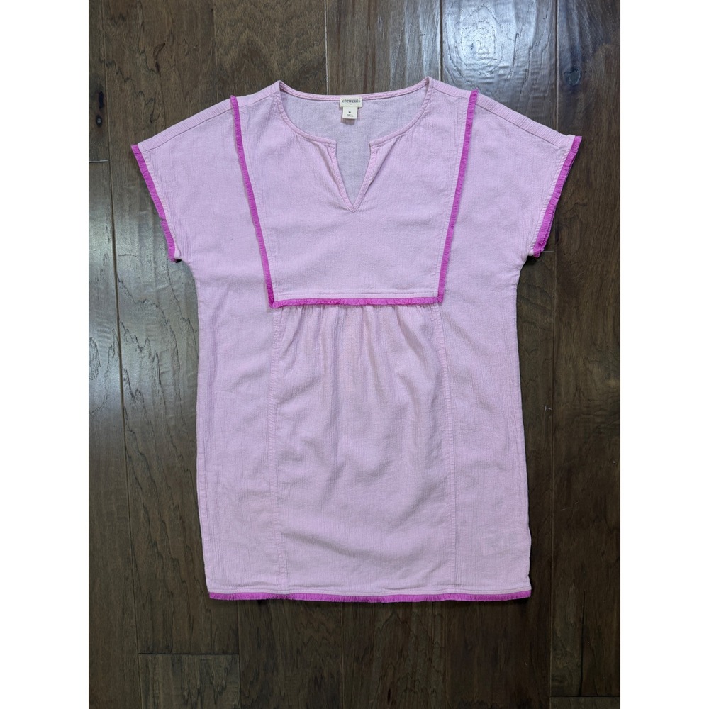 Crewcuts Girls Pink Cotton Gauze Fringe Coverup XL 14 Boho Beach Coverup